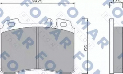 FOMAR FRICTION fo668081 -  Комплект тормозных колодок, дисковый тормоз